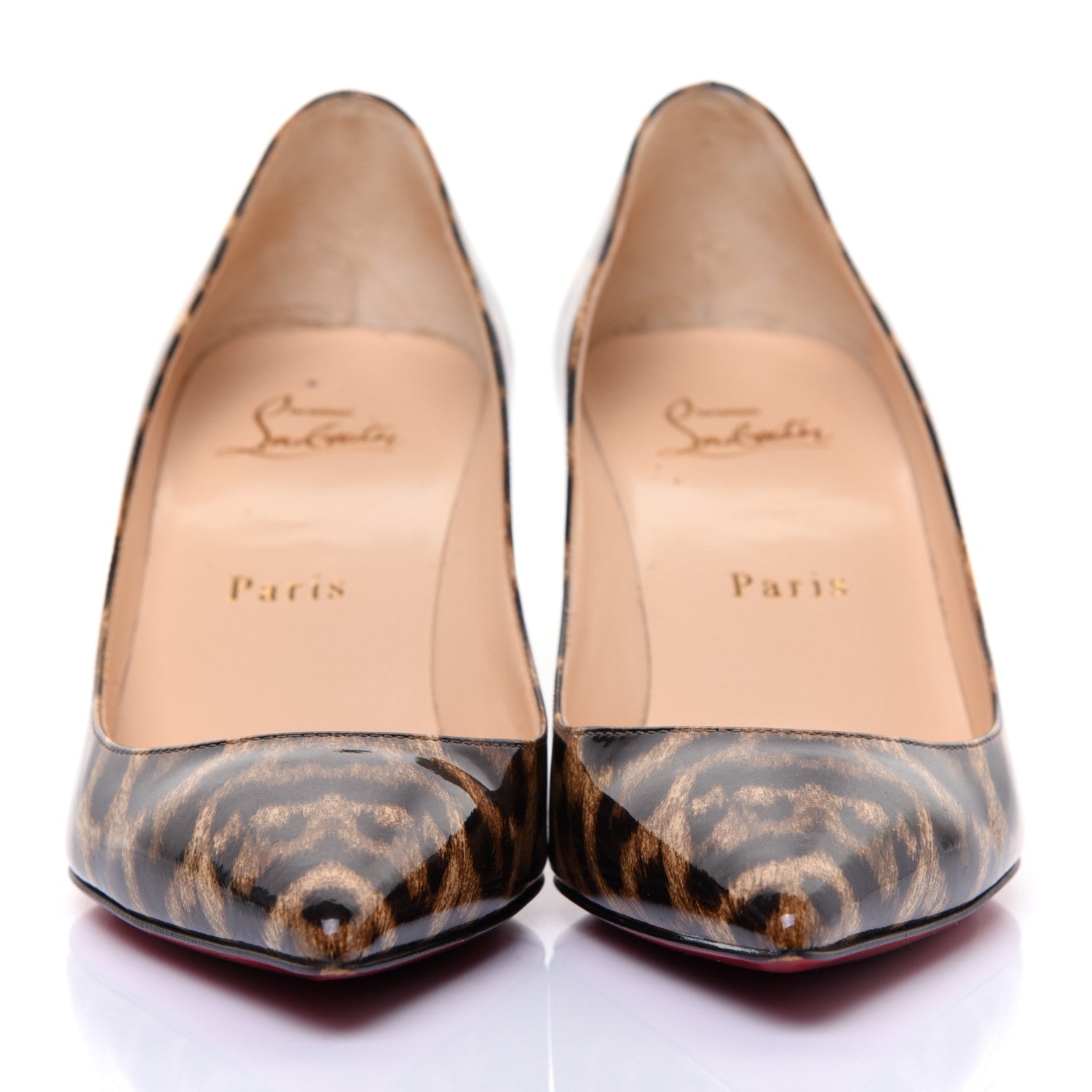 Christian Louboutin Patent Leopardino Decollete 70 Pumps 36.5 Brown 2 of 8