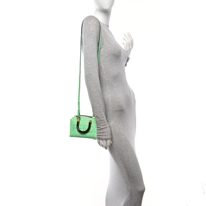 Fendi Vitello King Plexiglass Logo Embossed Mini By The Way Top Handle Boston Bag Edamame 2 of 12