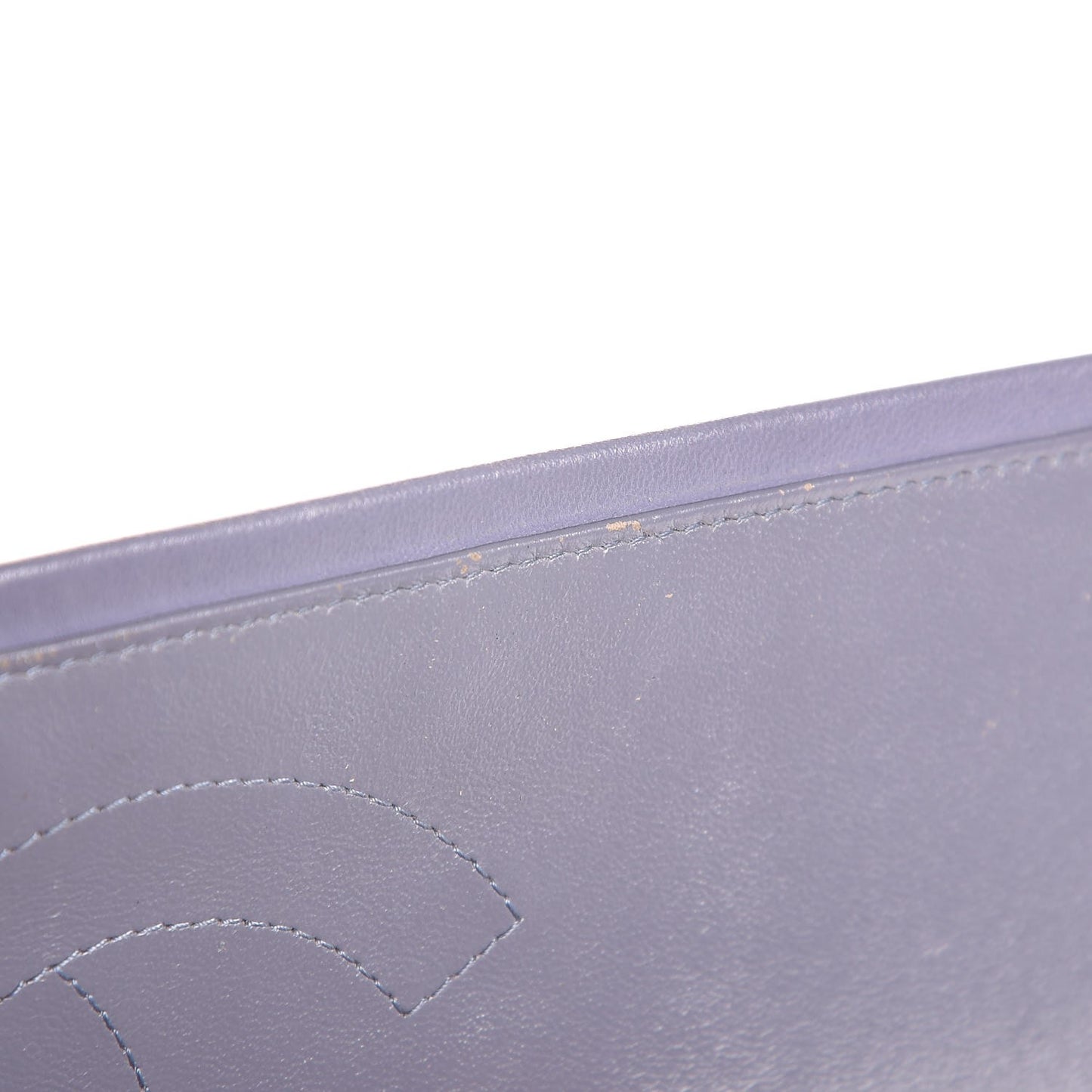 Lambskin Quilted Jumbo Double Flap Light Purple