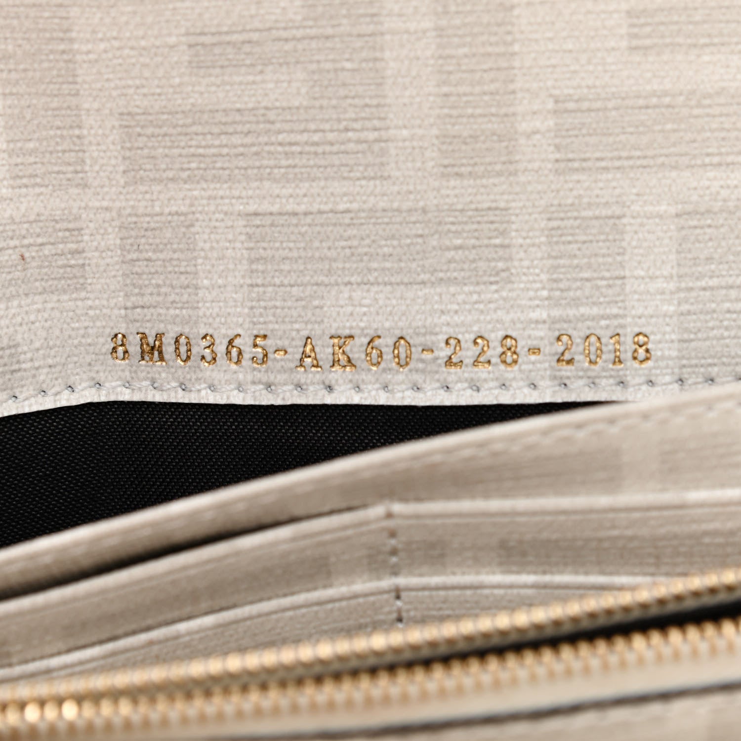 Fendi Glazed Fabric Vitello Liberty FF Logo Bikini Girls Inlay Continental Wallet On Chain Bianco Perla Multicolor 7 of 9