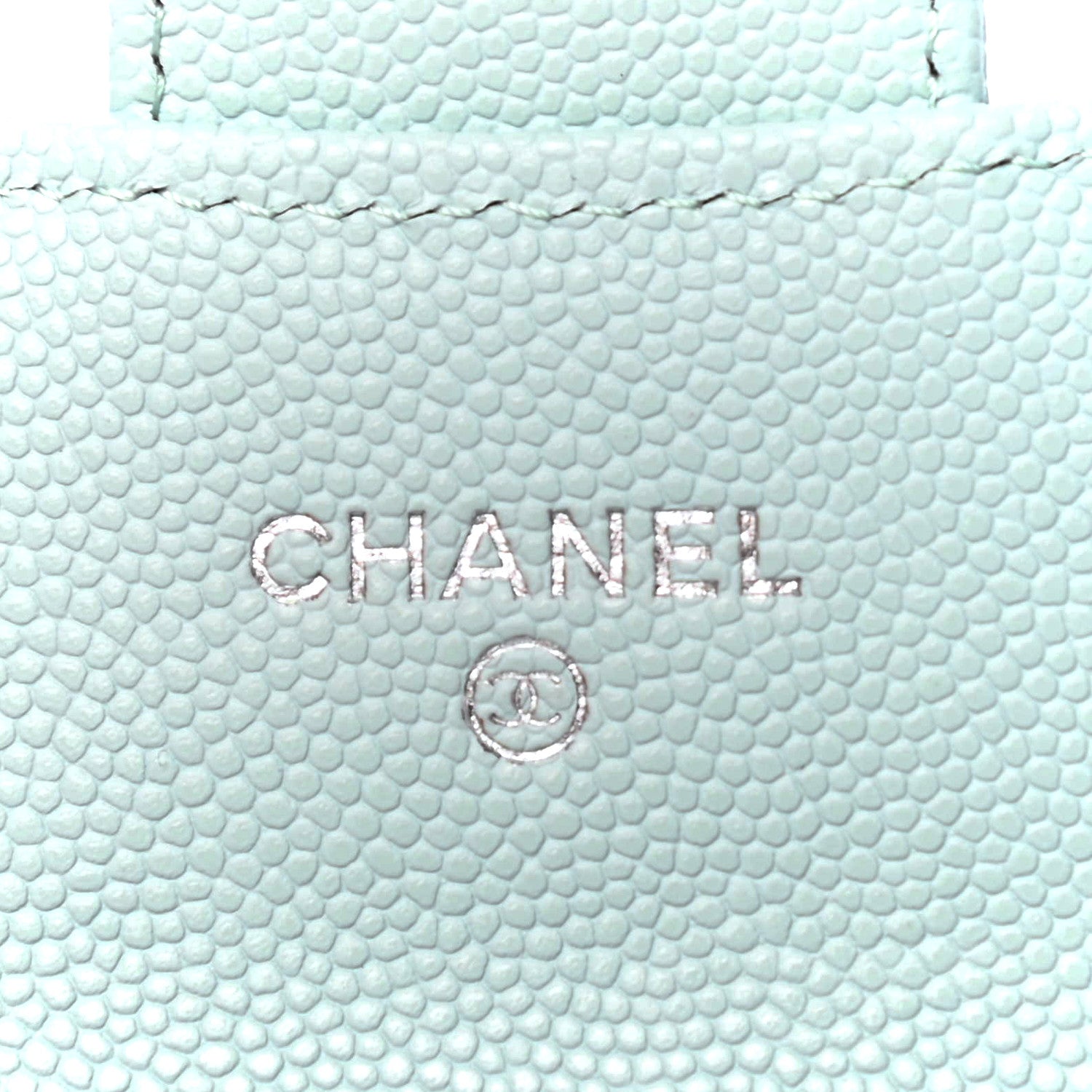 Chanel Caviar Quilted Flap Card Holder Wallet Light Blue 6 of 8