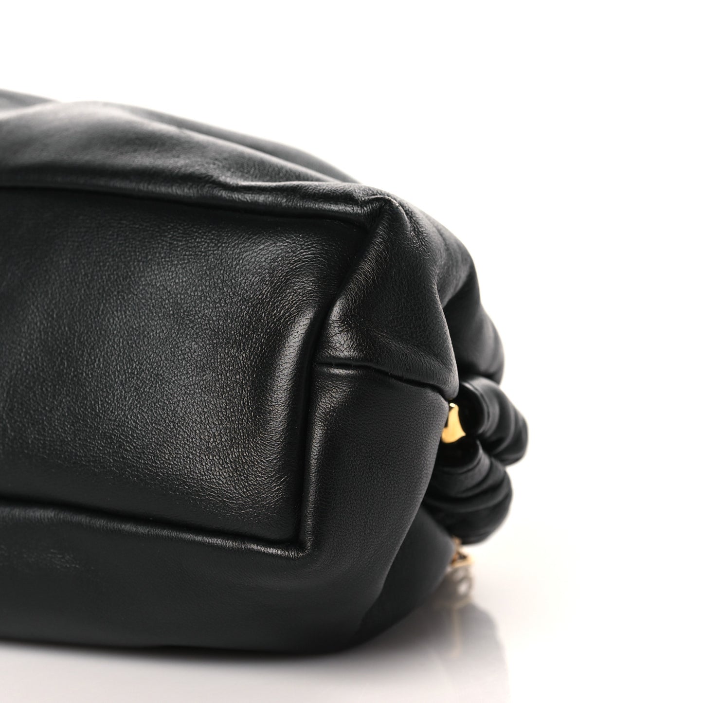 Lambskin Mini Cloud Chain Clutch Black