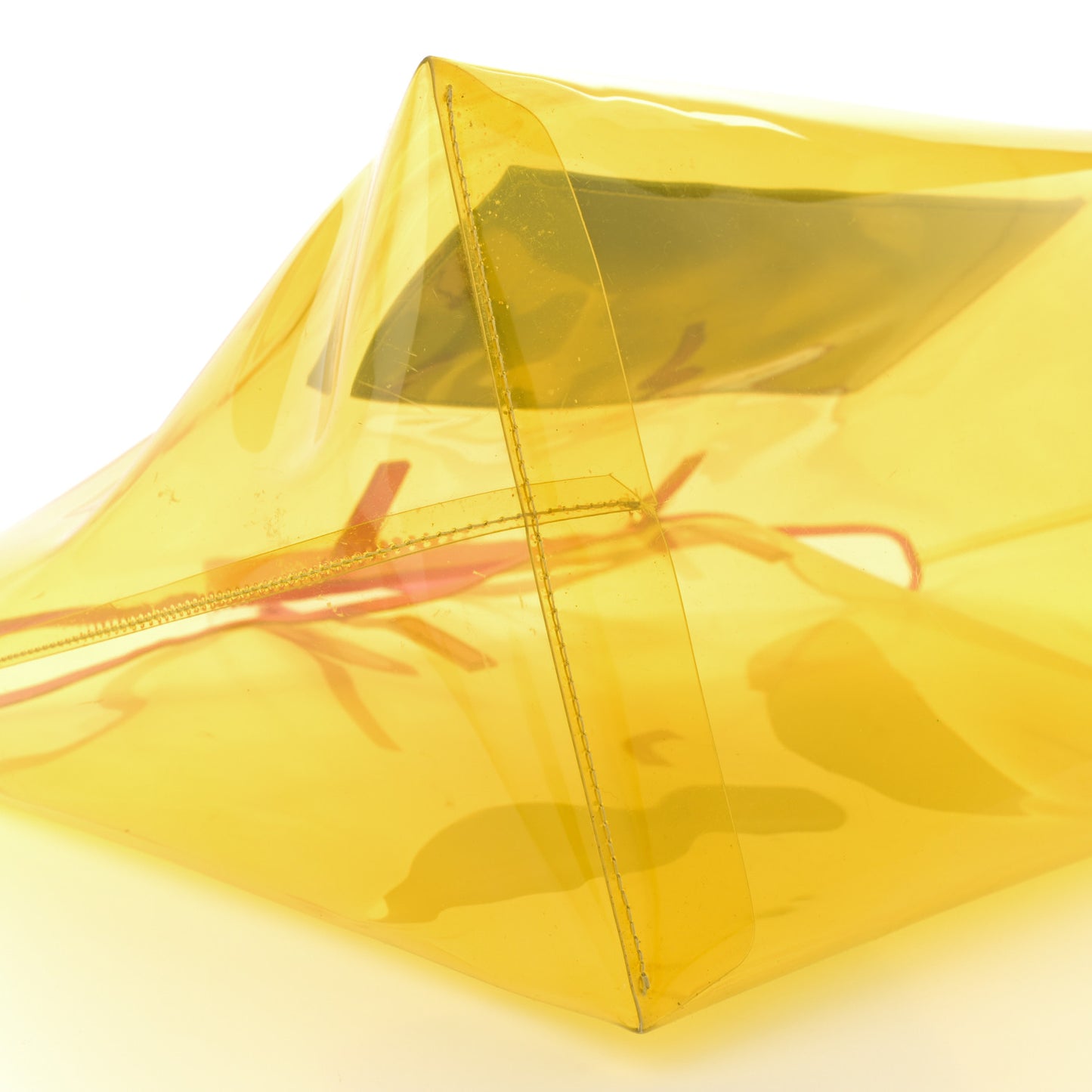 Vinyl Calfskin 90s Logo Tote Yellow