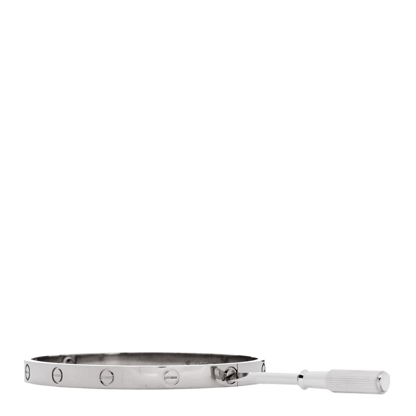 18K White Gold LOVE Bracelet 20