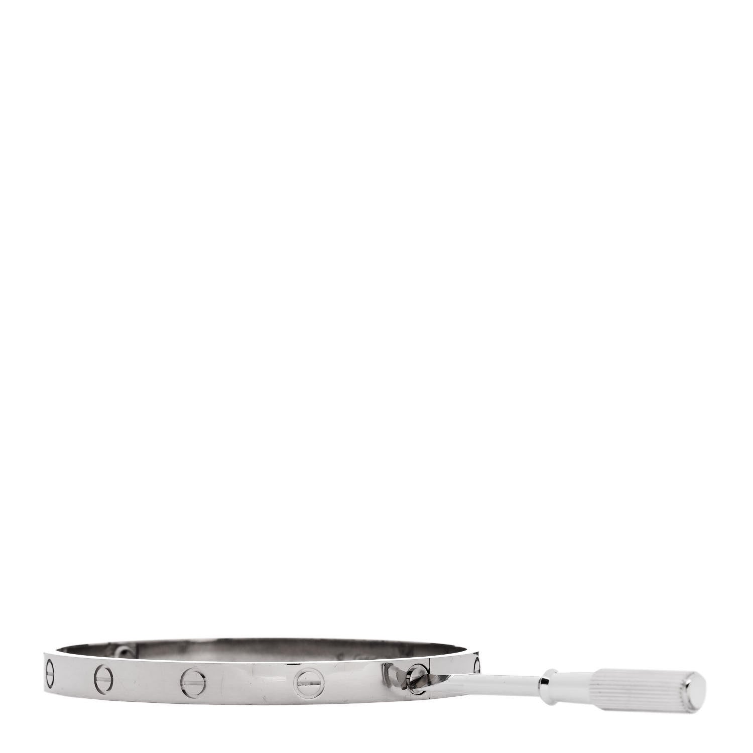 Cartier 18K White Gold LOVE Bracelet 20 3 of 8