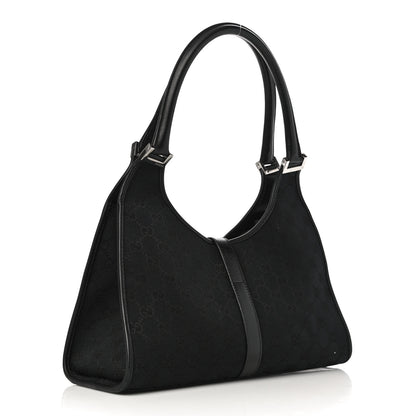 Gucci Monogram Bardot Shoulder Bag Black 2 of 11