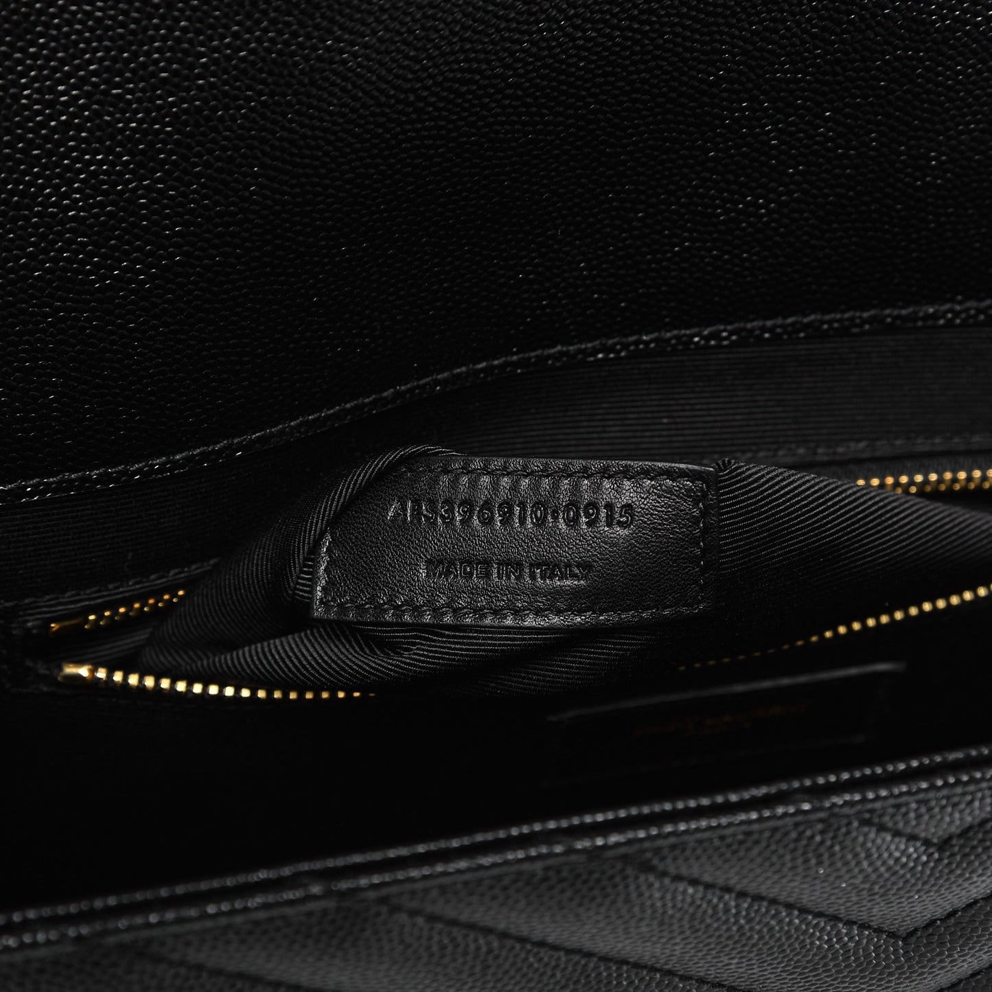 Grain De Poudre Matelasse Chevron Large Monogram Satchel Black