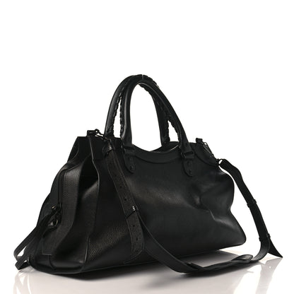 Balenciaga Grained Calfskin Neo Classic Black Hardware Medium City Black 3 of 10
