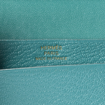 Hermes Chevre Mysore Mini Bearn Wallet Vert Verone 6 of 8