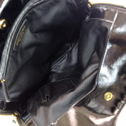 Saint Laurent Patent Crocodile Embossed Tribute Tote Black 7 of 7