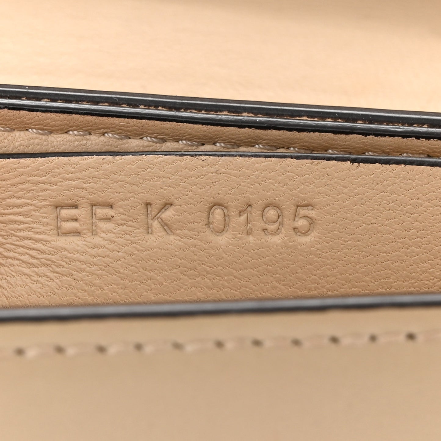 Calfskin Bow Cut Chain Wallet Beige