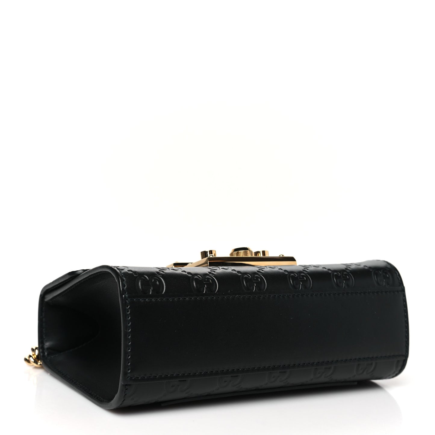 Guccissima Small Padlock Shoulder Bag Black