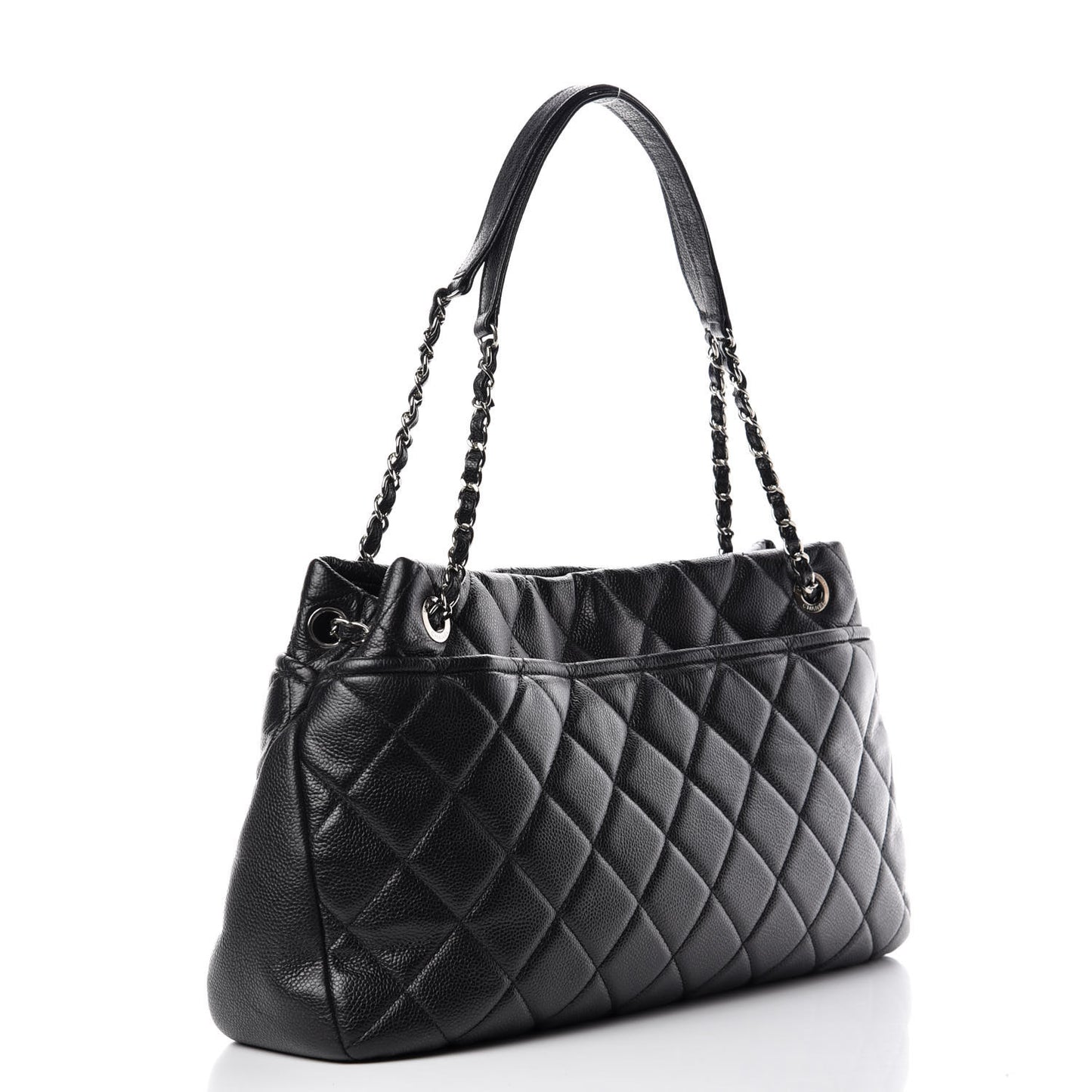 Caviar Quilted Timeless CC Soft Tote Black