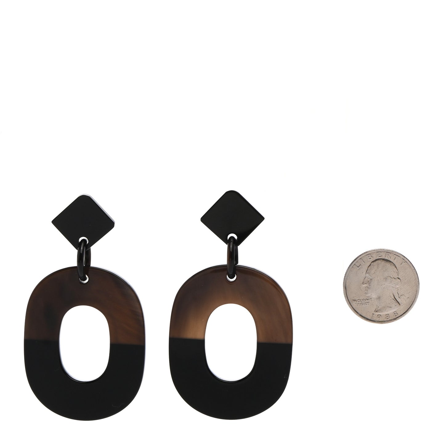 Buffalo Horn Isthme Earrings Black