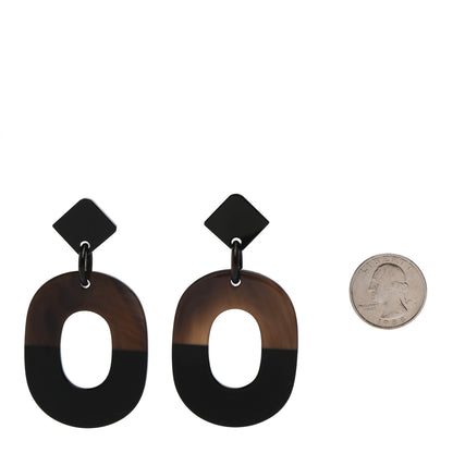 Hermes Buffalo Horn Isthme Earrings Black 2 of 6