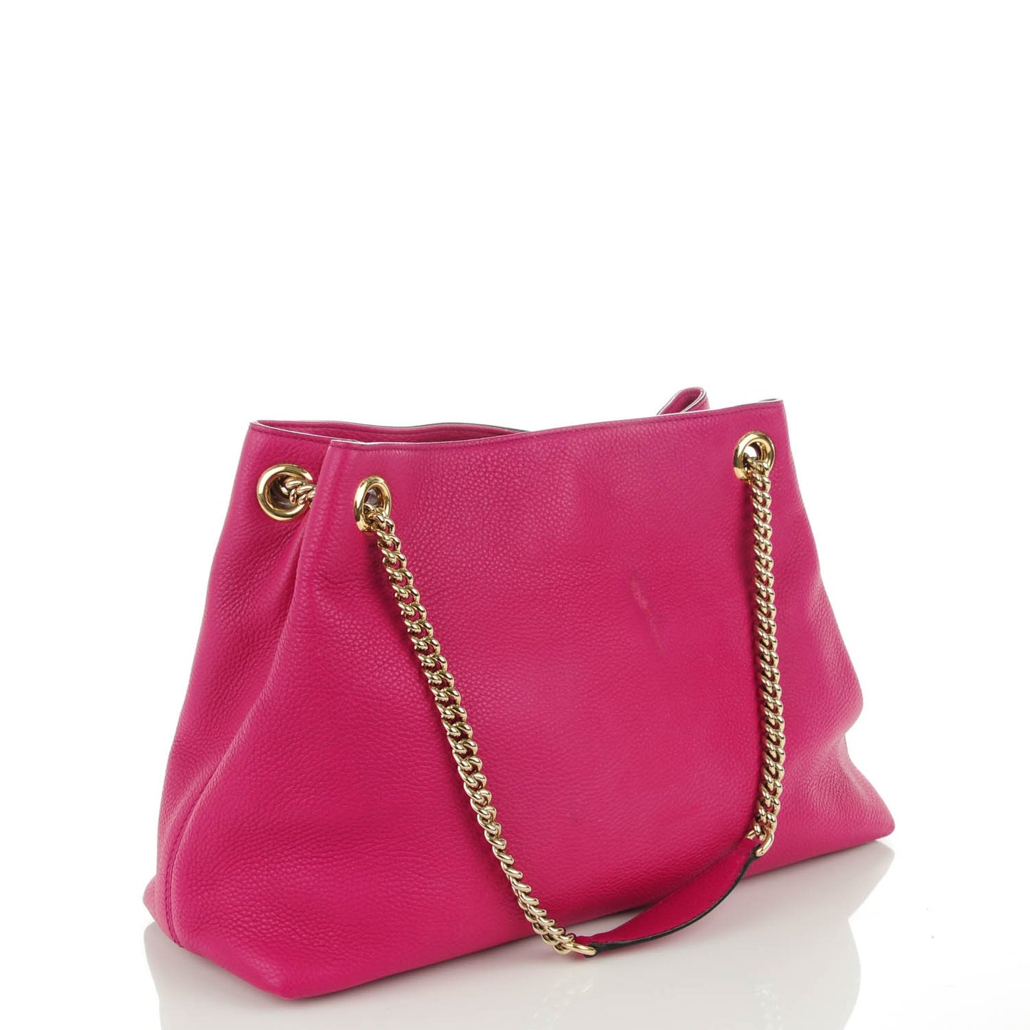 Cellarius Calfskin Medium Soho Chain Shoulder Bag Bright Bouganville