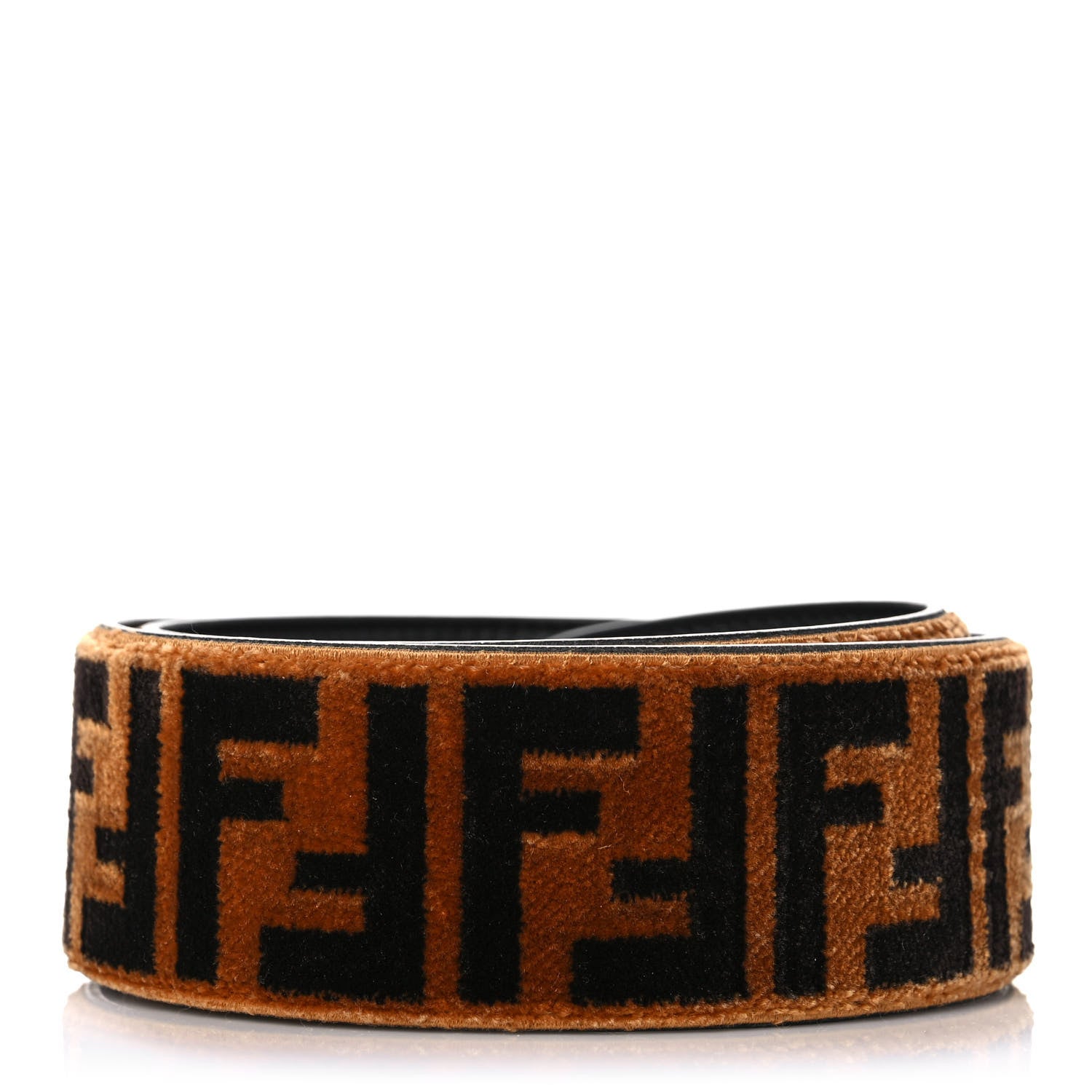 Fendi Velvet Tapestry FF Strap You Tobacco 2 of 5
