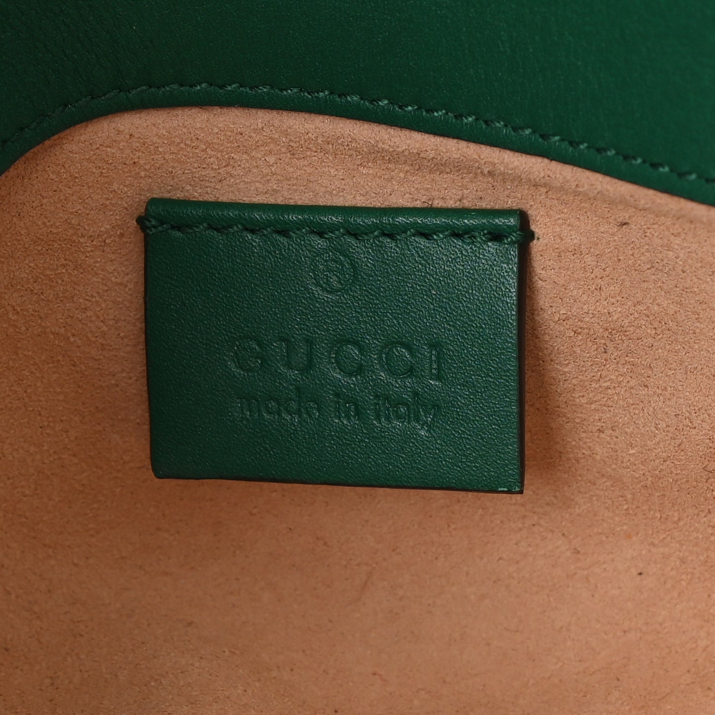 Calfskin Matelasse Super Mini GG Marmont Shoulder Bag Emerald Green