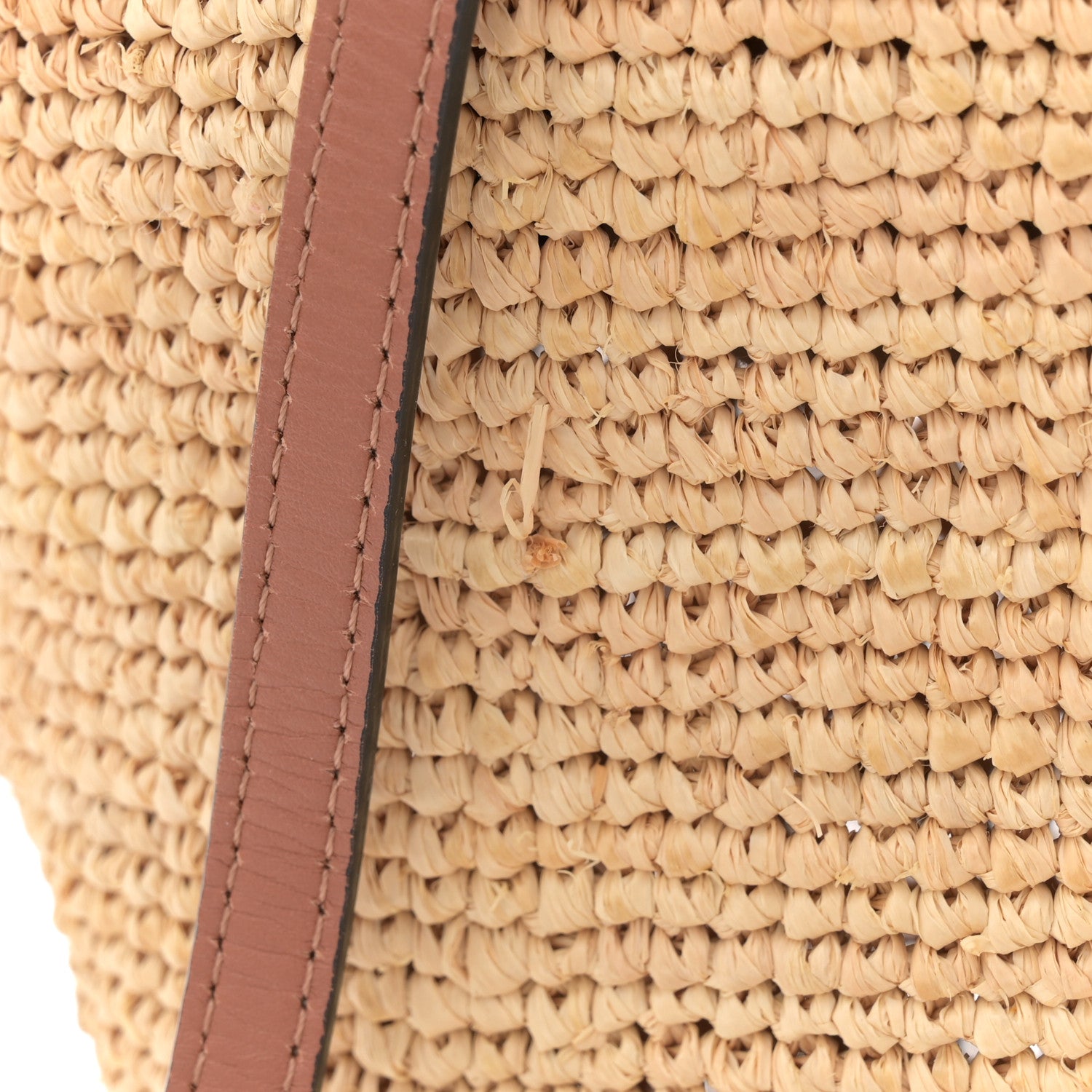 Loewe Calfskin Raffia Parrot Paulas Ibiza Pochette Bag Natural Tan 10 of 10