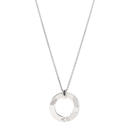 Tiffany Sterling Silver 1837 Open Circle Pendant Necklace 1 of 5