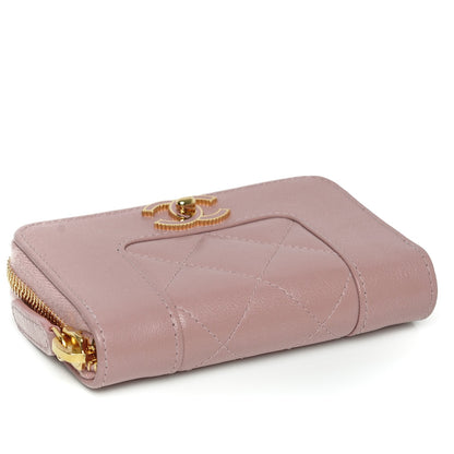 Chanel Sheepskin Quilted Mademoiselle Vintage Zip Coin Purse Light Pink 4 of 7