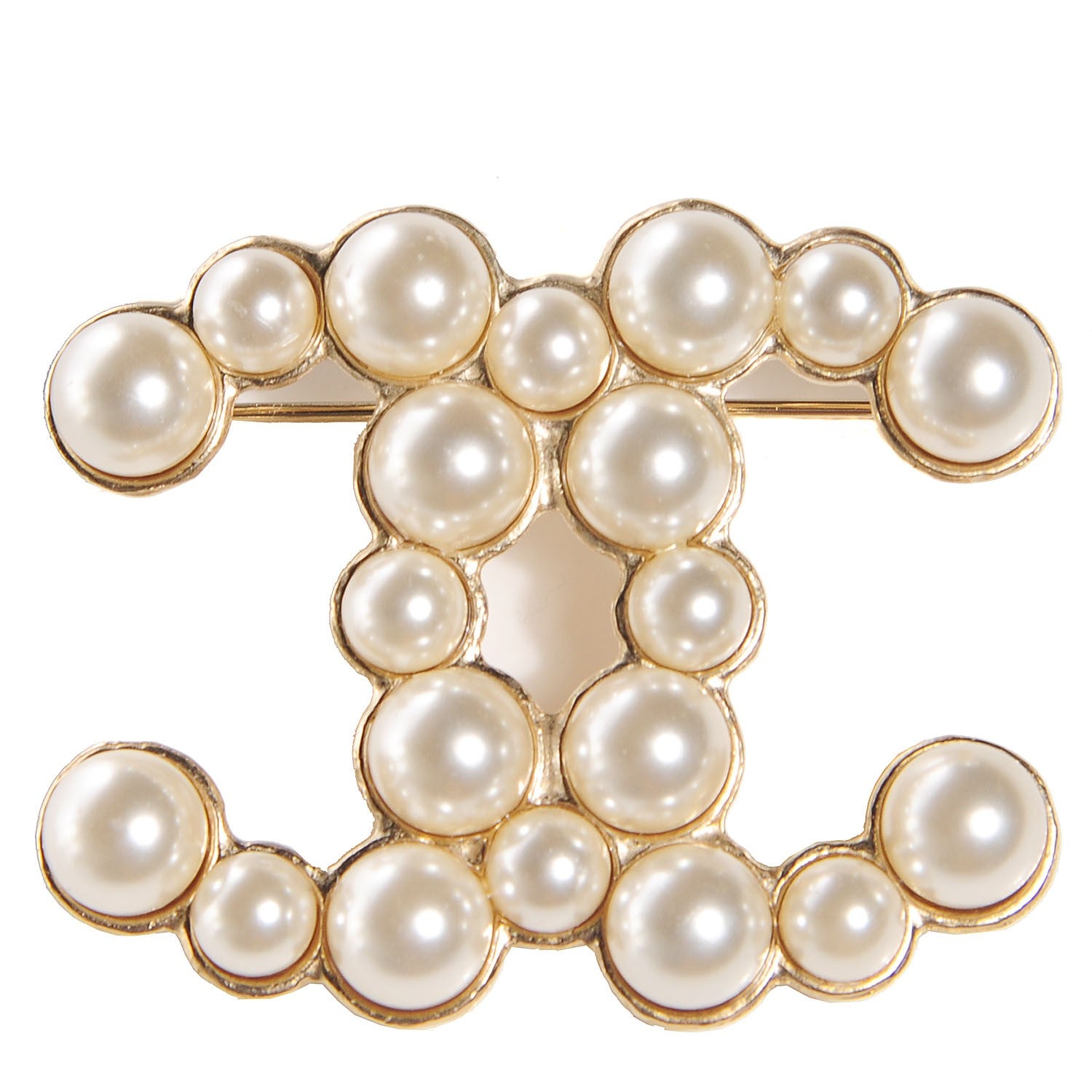 Chanel Pearl CC Brooch Gold 1 of 4
