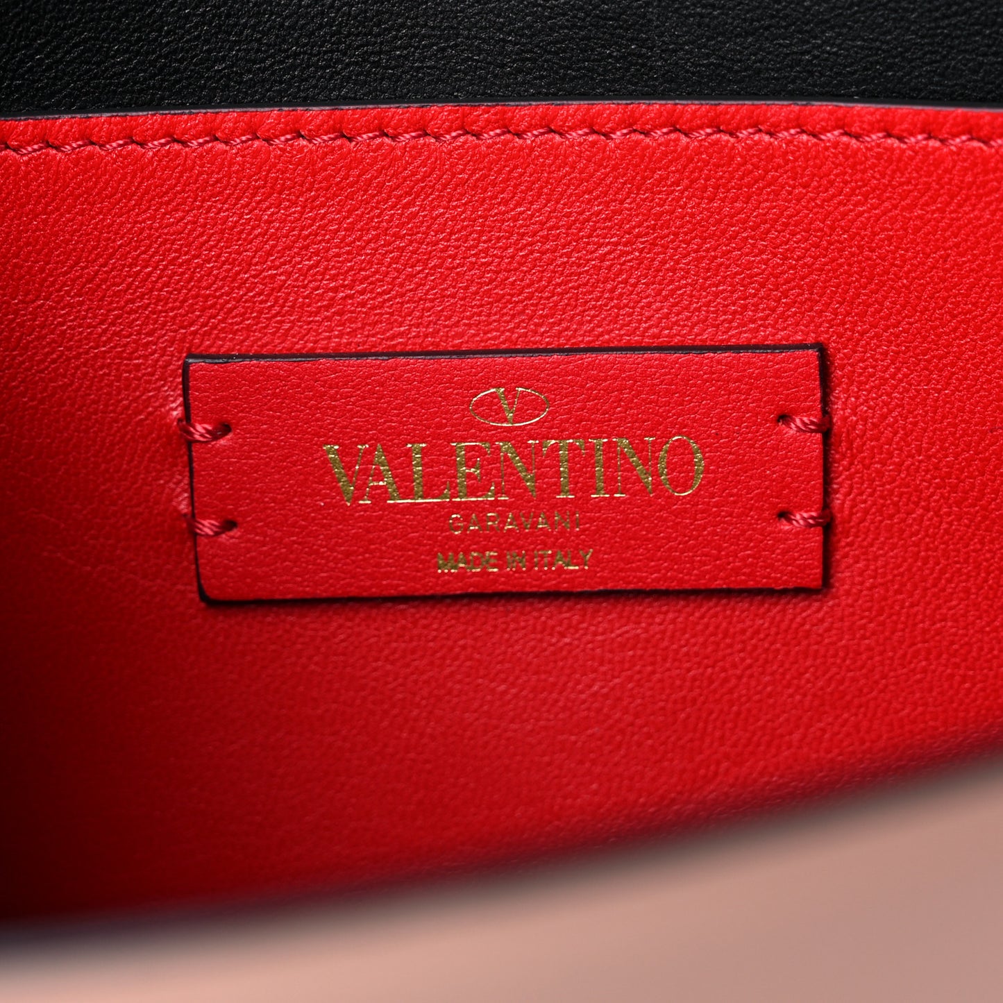 Smooth Calfskin Small VLock Shoulder Bag Poudre Rouge Pur