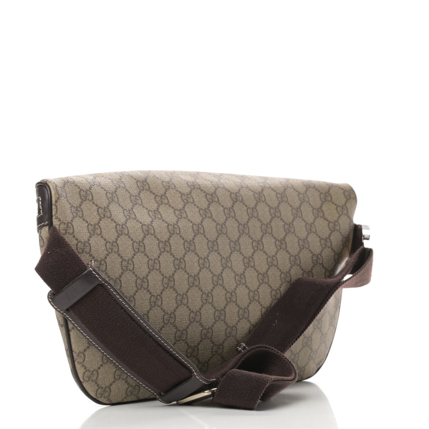 GG Supreme Monogram Belt Bag Dark Brown