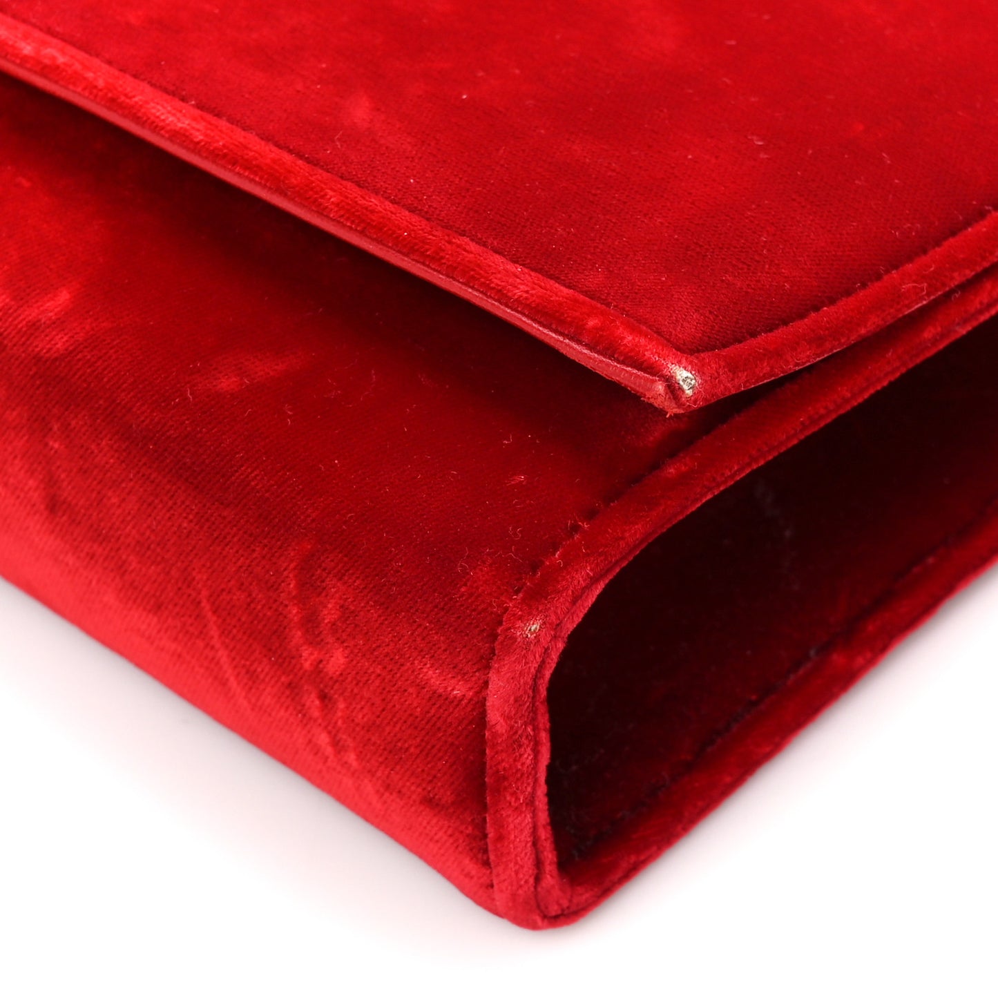 Velvet Medium Monogram Kate Tassel Shoulder Bag Red