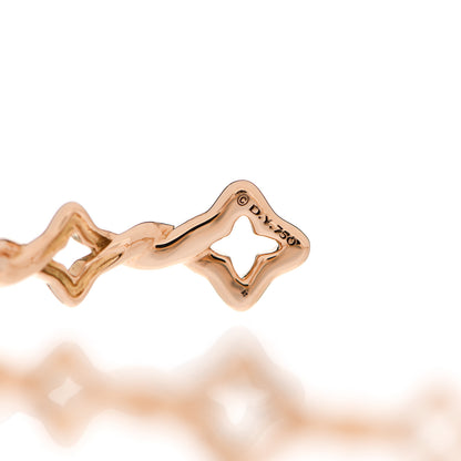 David Yurman 18K Rose Gold Venetian Quatrefoil Single Row Cuff Bracelet 3 of 4