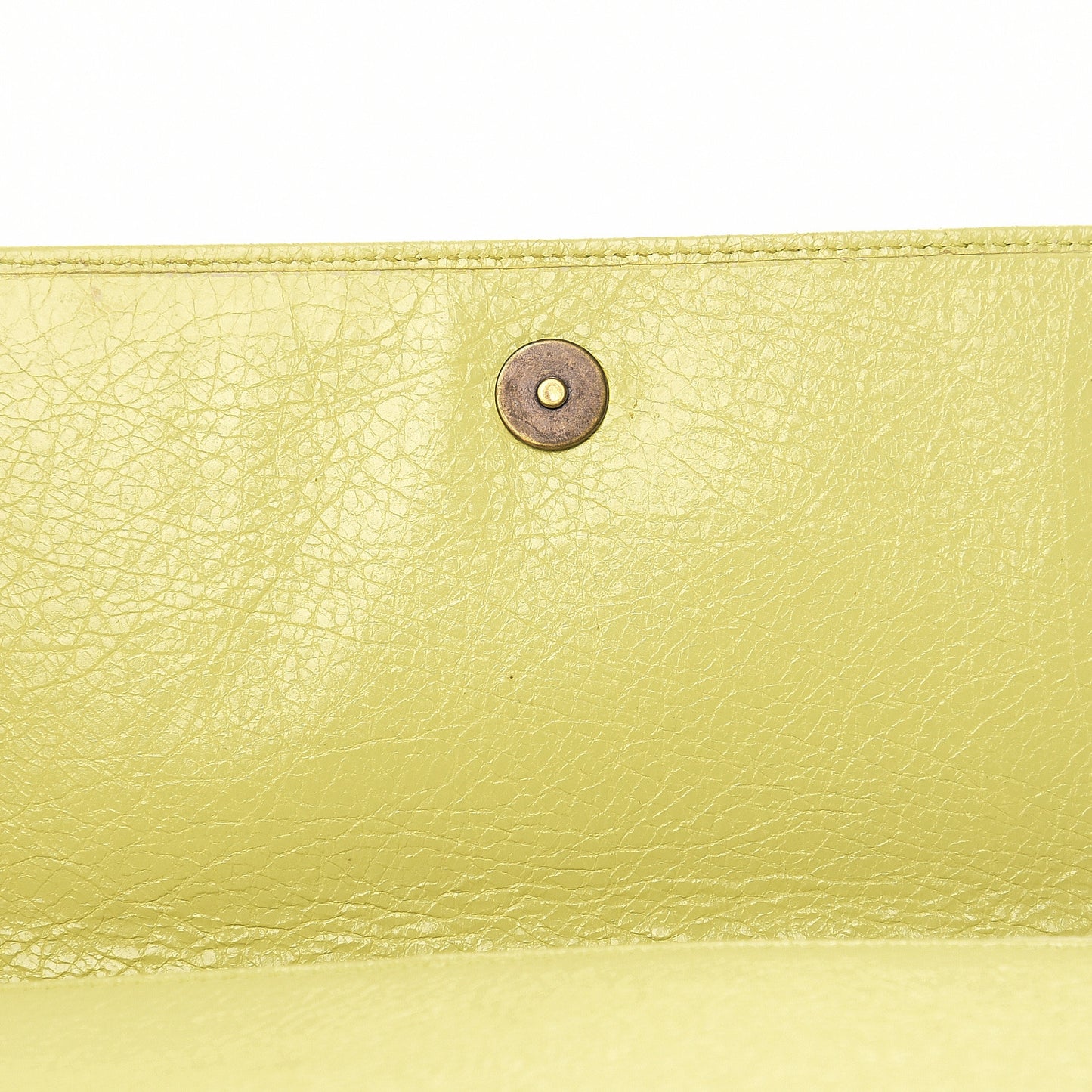 Agneau Classic Hardware Money Wallet Jaune Citronnade