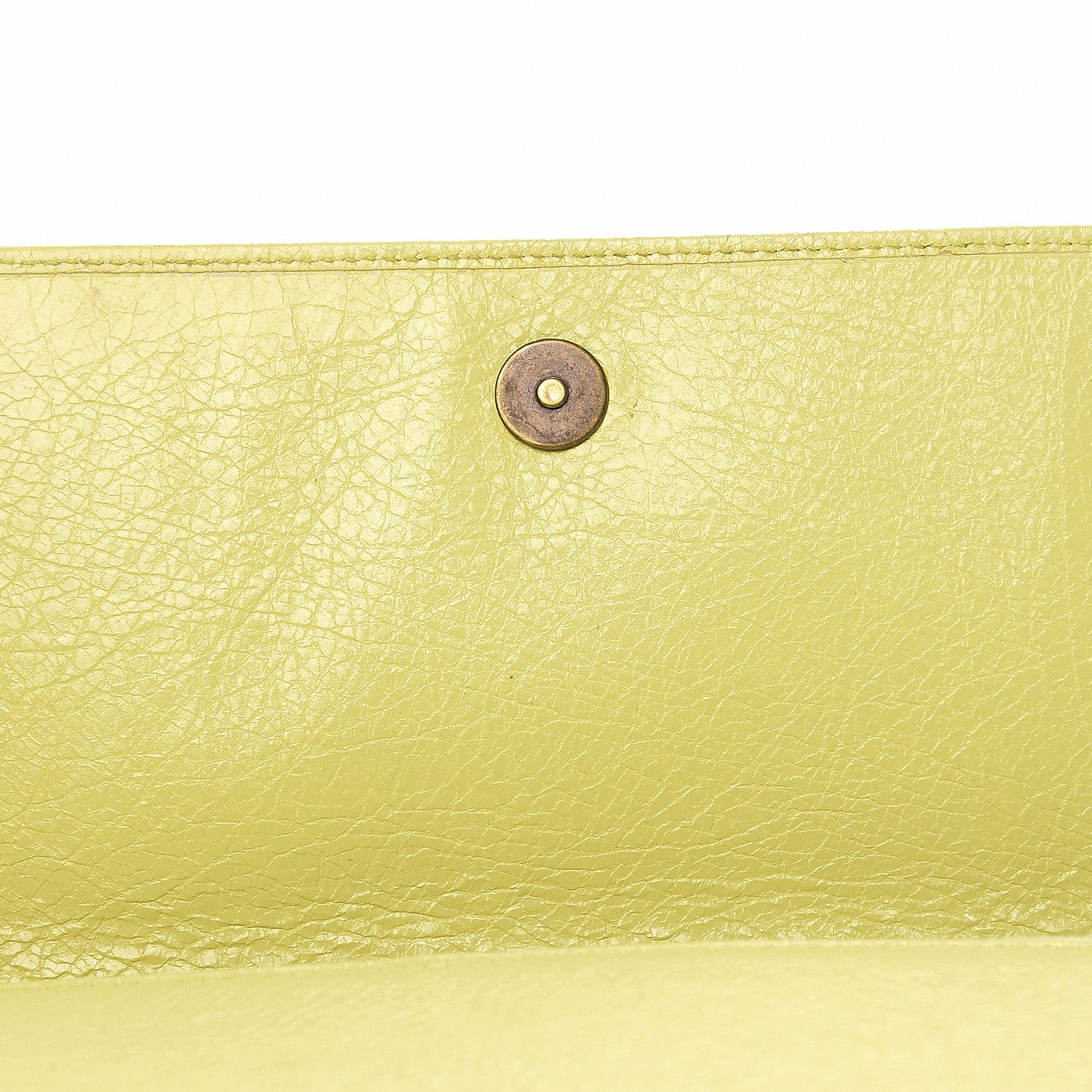 Balenciaga Agneau Classic Hardware Money Wallet Jaune Citronnade 15 of 15
