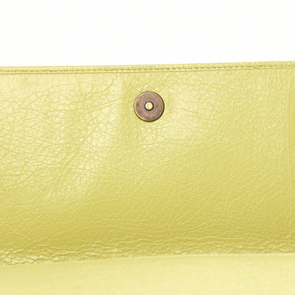 Balenciaga Agneau Classic Hardware Money Wallet Jaune Citronnade 15 of 15