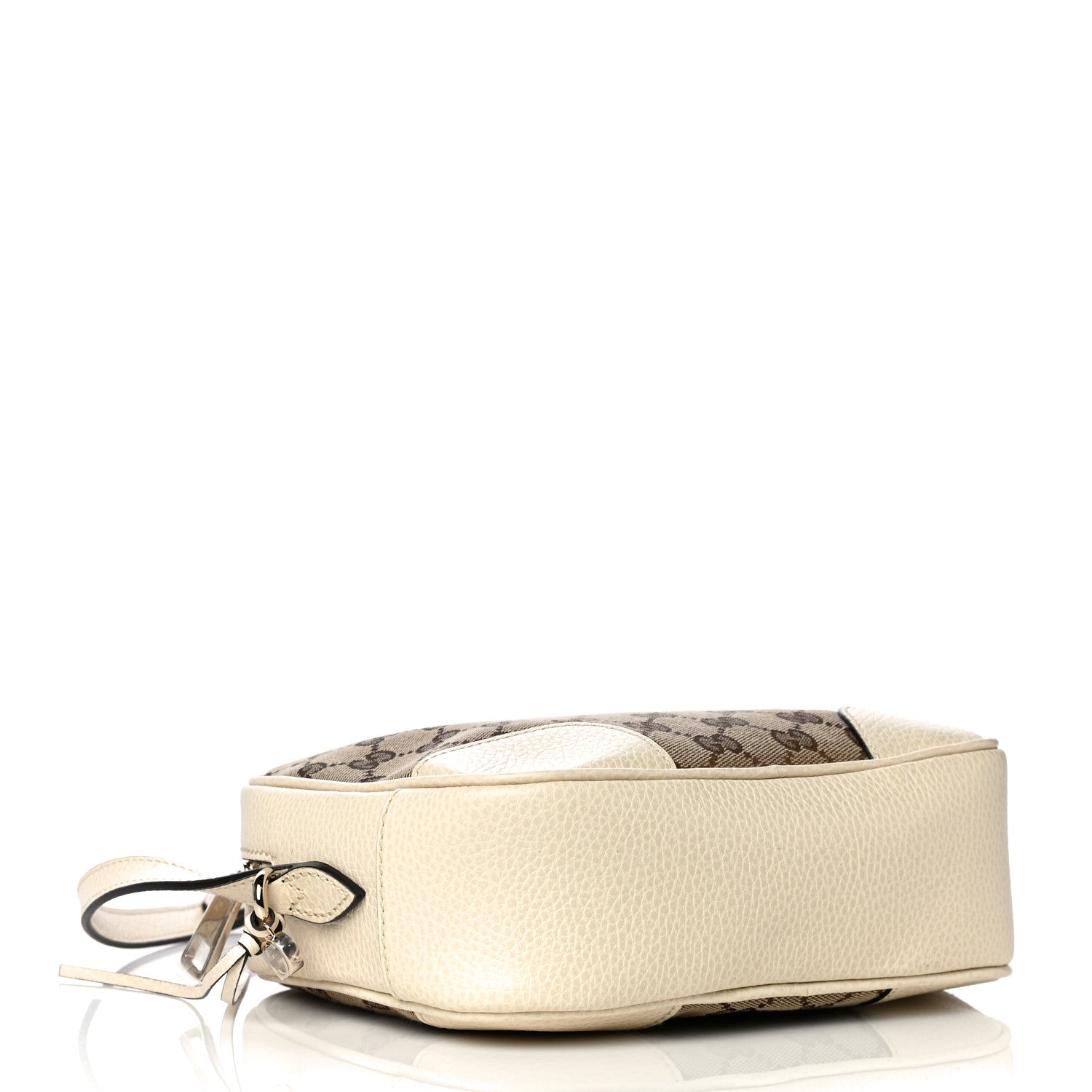 Gucci Monogram Dollar Calfskin Mini Bree Messenger Bag Beige Ebony Avoire 4 of 13