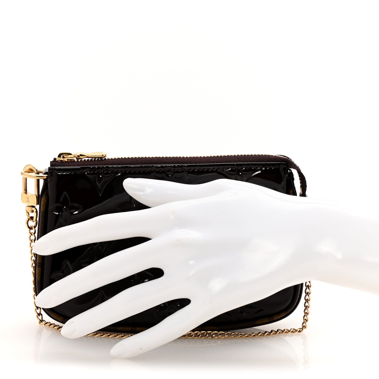 Vernis Monogram Mini Pochette Accessories Amarante