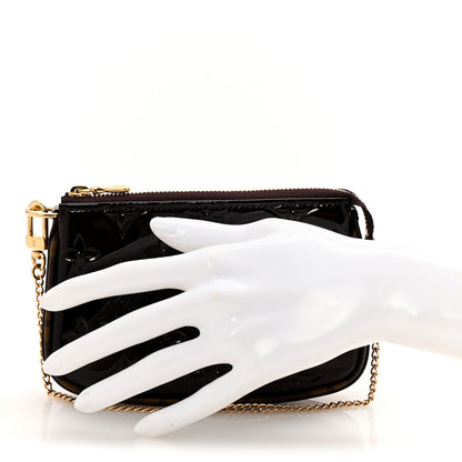 Louis Vuitton Vernis Monogram Mini Pochette Accessories Amarante 2 of 8