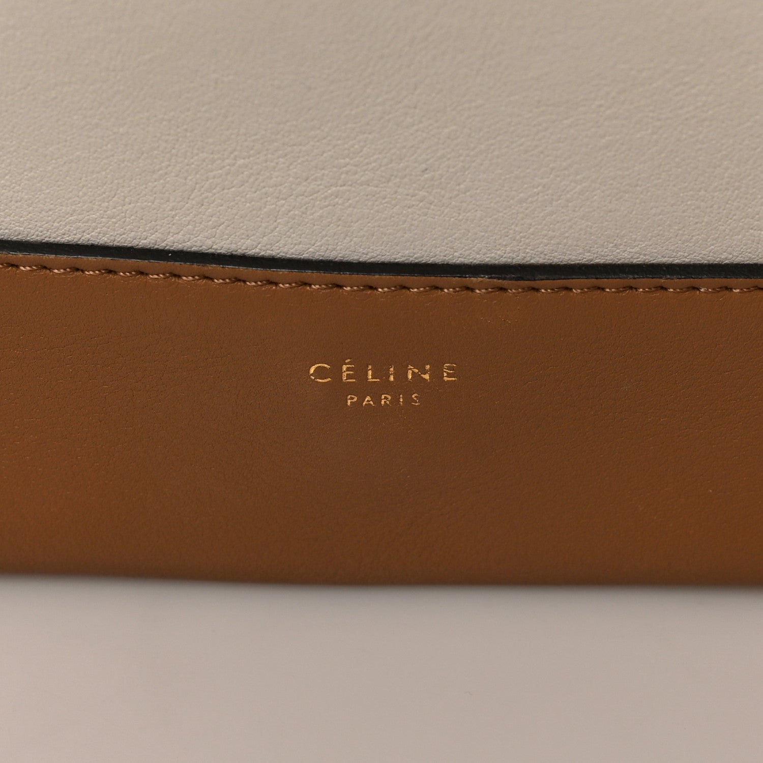 Celine Shiny Smooth Calfskin Medium Frame Shoulder Bag Tan Optic White 6 of 9