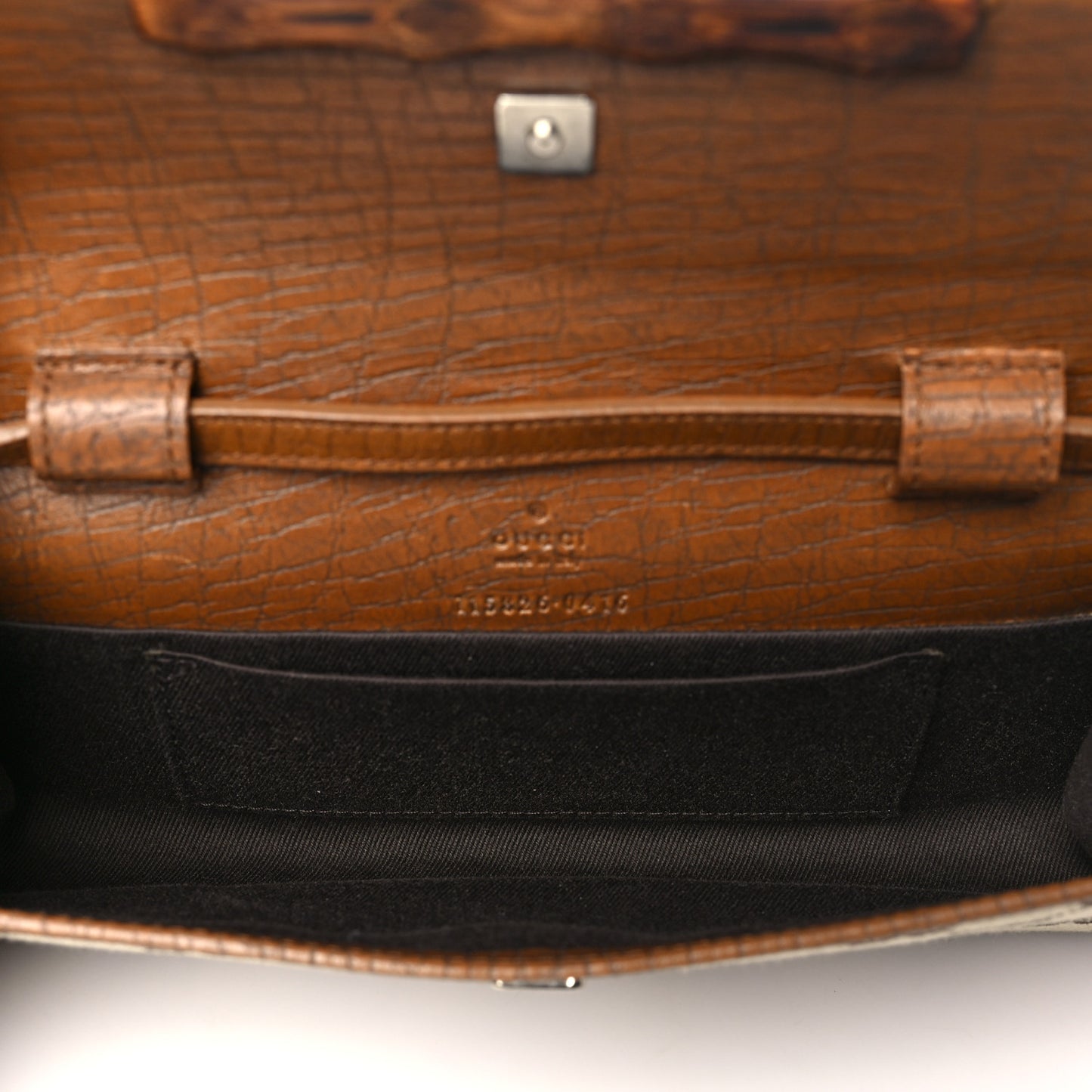 Monogram Bamboo Bar Clutch Dark Brown