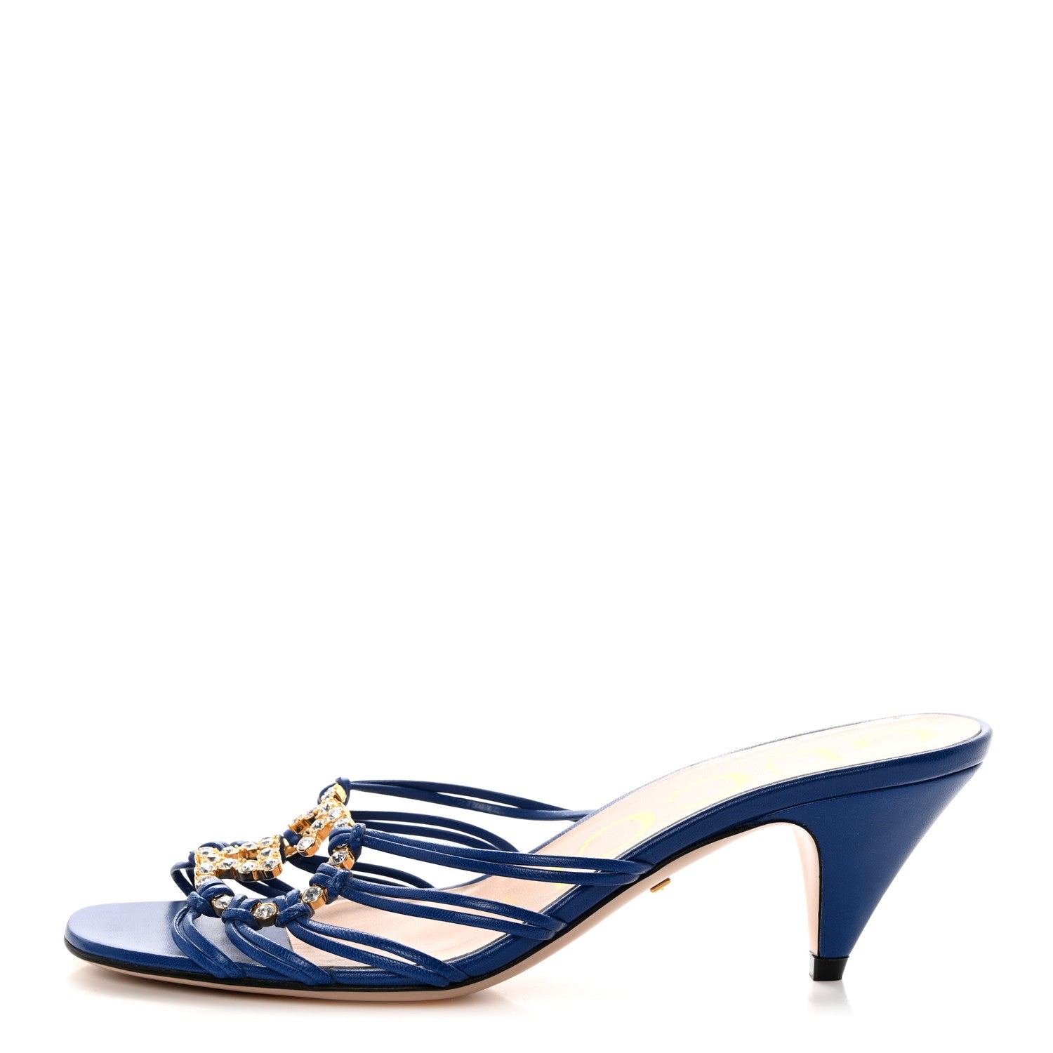 Gucci Malaga Kid Crystal GG 55mm Sandals 35 Blue 1 of 7