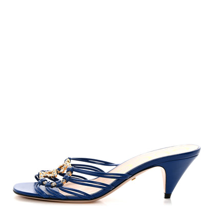 Gucci Malaga Kid Crystal GG 55mm Sandals 35 Blue 1 of 7