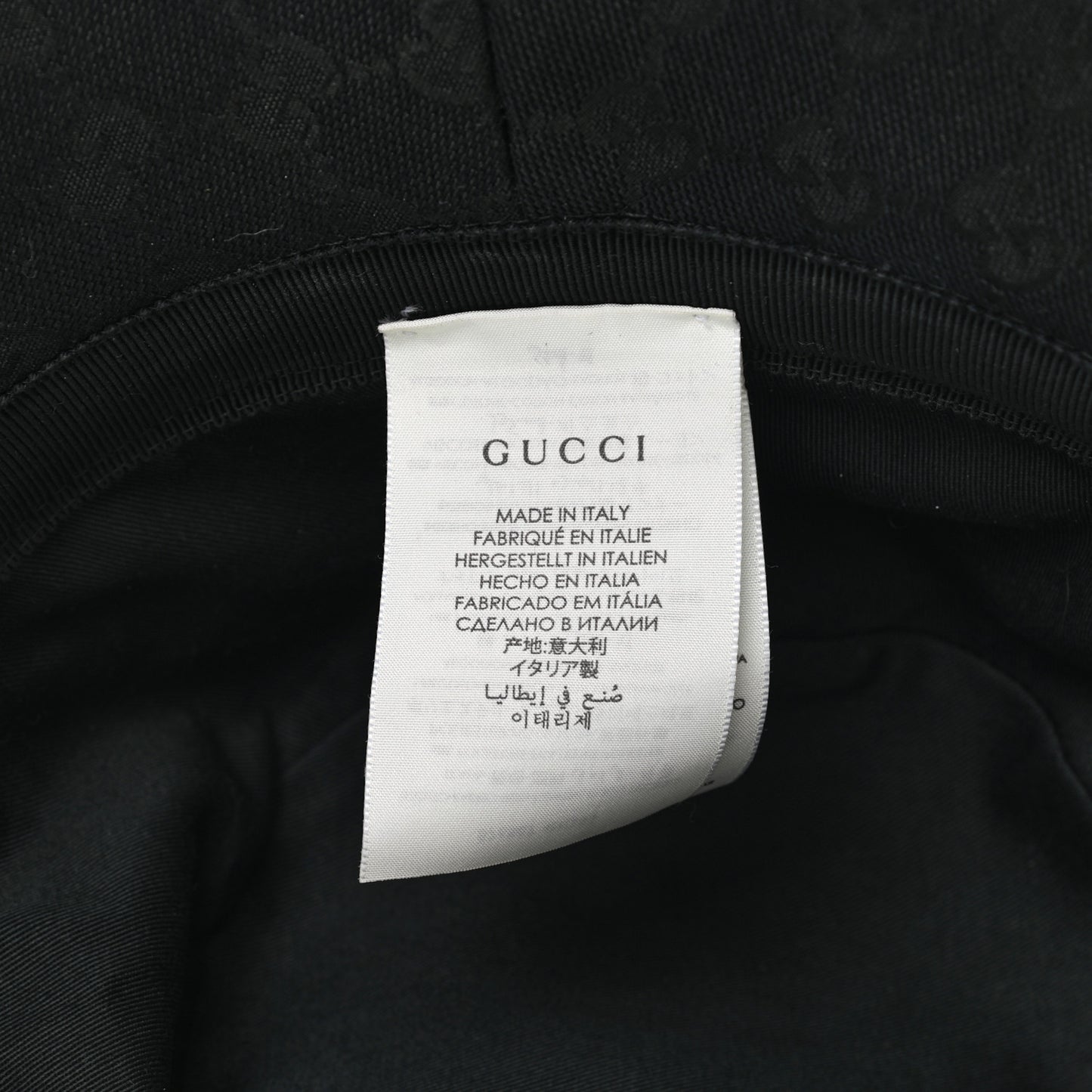 Monogram Textured Dollar Calfskin GG Jago Bucket Hat L Black