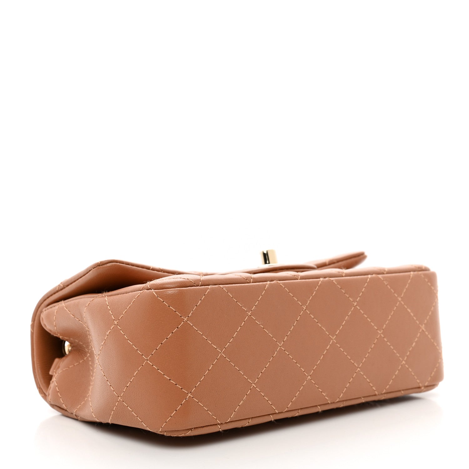 Chanel Lambskin Quilted Mini Rectangular Flap Brown 4 of 10