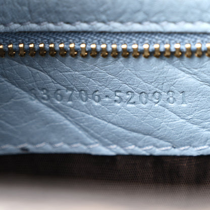 Gucci Snakeskin Ostrich Calfskin Small Jackie 1961 Hobo Blue Multicolor 8 of 12