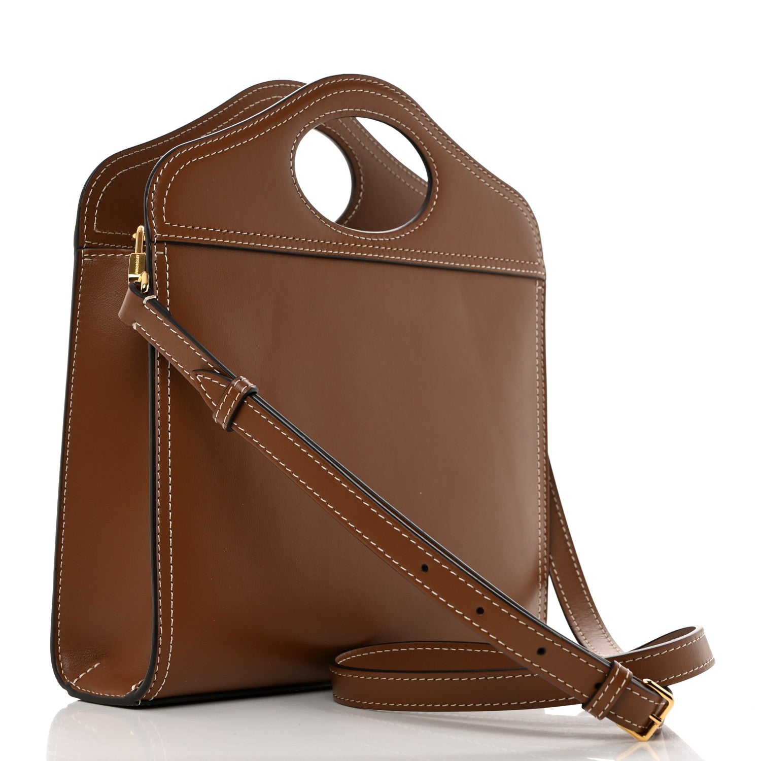 Burberry Smooth Calfskin Mini Pocket Bag Malt Brown 2 of 12