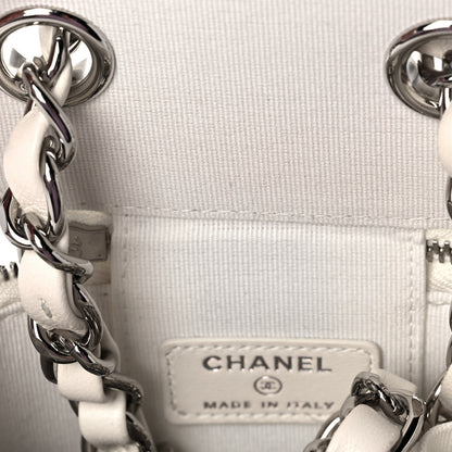 Chanel Lambskin Crochet Small Vanity Case With Chain White 11 of 12