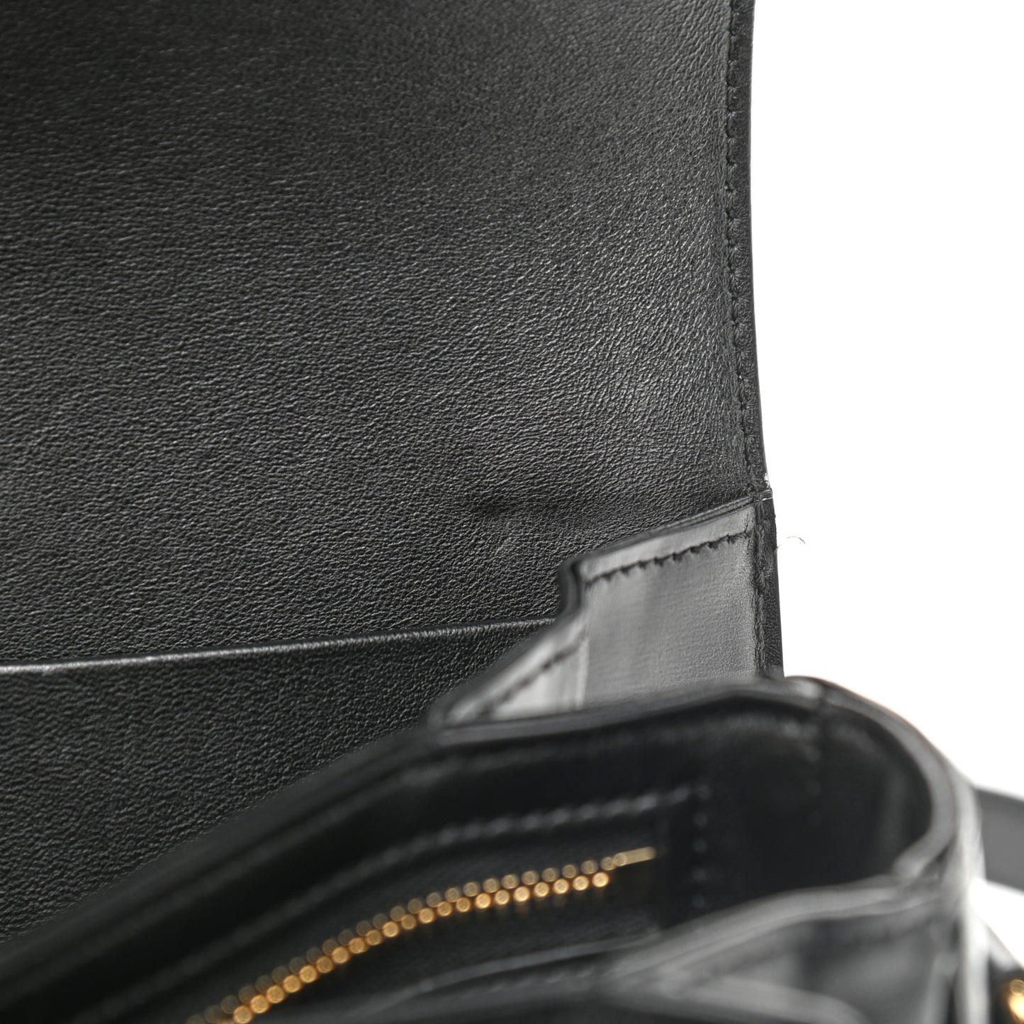 Shiny Calfskin Medium Triomphe Black