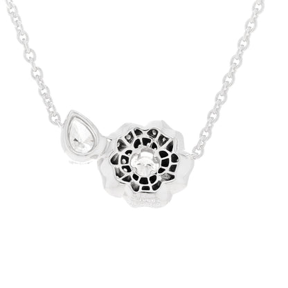 Chanel 18K White Gold Diamond Camelia Precieux Necklace 5 of 6