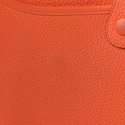 Hermes Taurillon Clemence Evelyne III PM Orange Poppy 8 of 13