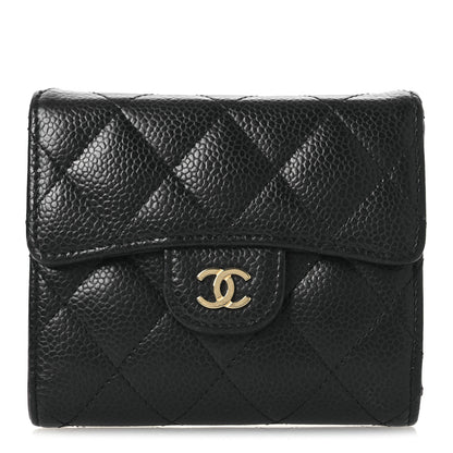 Chanel Caviar Quilted Compact Flap Wallet Black 1 of 13