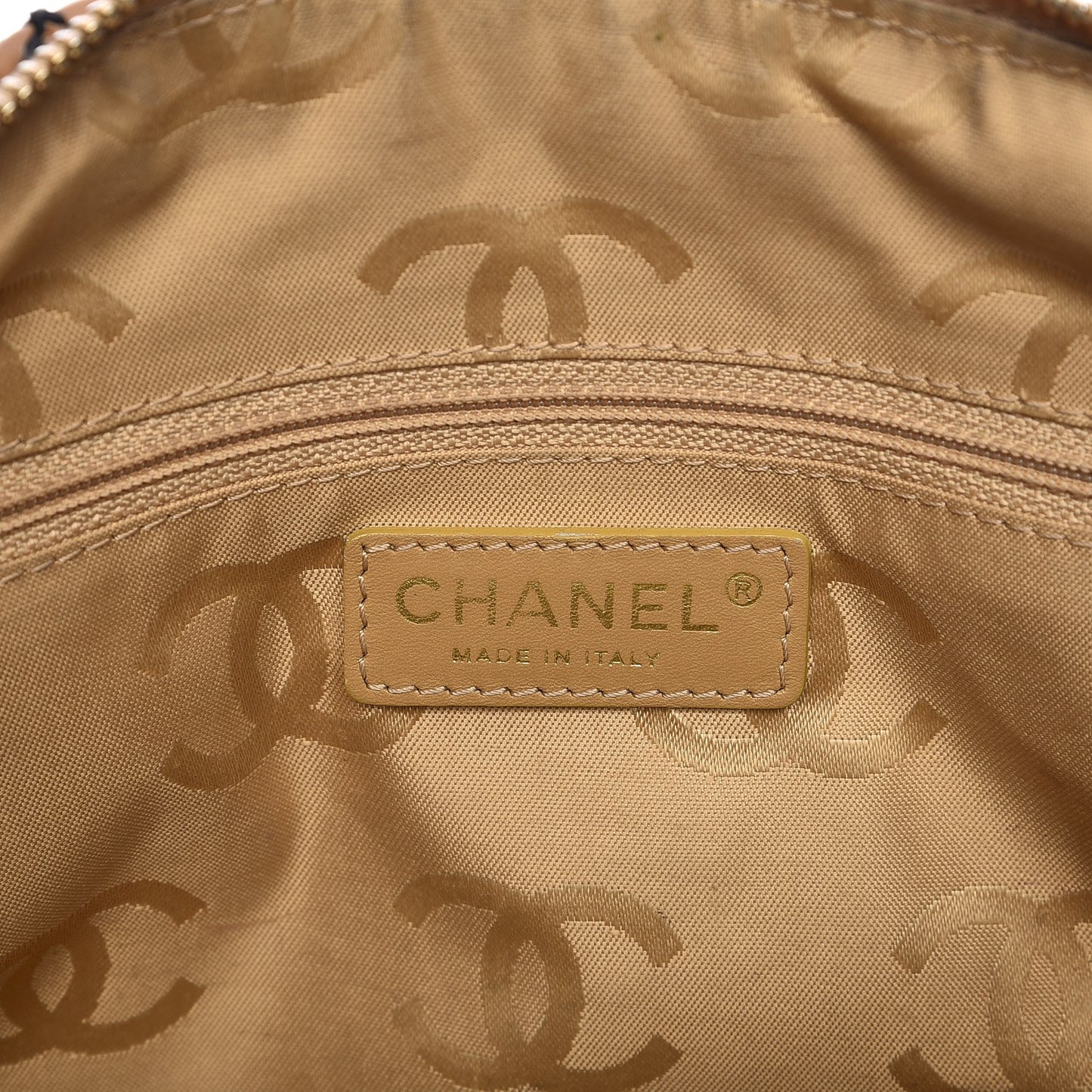 Calfskin Quilted Wild Stitch Bag Beige